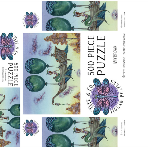 Dreaming On Aquamarine Tides Mermaid - Amy Brown 500 Jigsaw Puzzle box 3D Modell