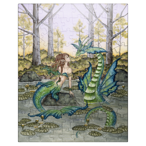 puzzleplate Lazy Afternoon Mermaid - Amy Brown 100 Jigsaw Puzzle