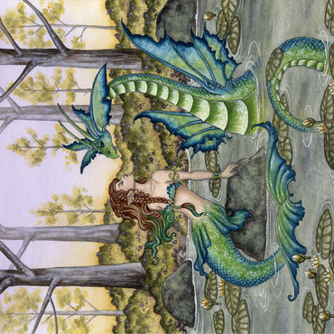 Lazy Afternoon Mermaid - Amy Brown 100 Jigsaw Puzzle 3D Modell