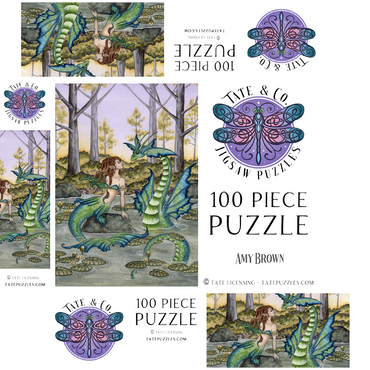 Lazy Afternoon Mermaid - Amy Brown 100 Jigsaw Puzzle box 3D Modell