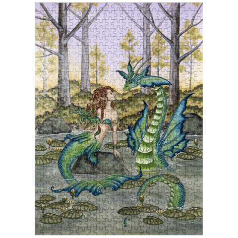 puzzleplate Lazy Afternoon Mermaid - Amy Brown 500 Jigsaw Puzzle