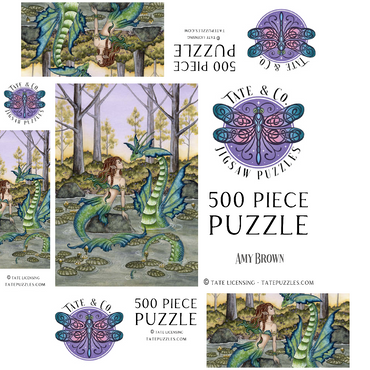 Lazy Afternoon Mermaid - Amy Brown 500 Jigsaw Puzzle box 3D Modell