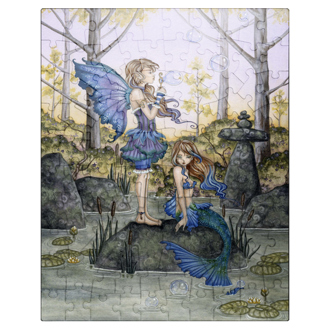 puzzleplate Cousins Fairy & Mermaid - Amy Brown 100 Jigsaw Puzzle