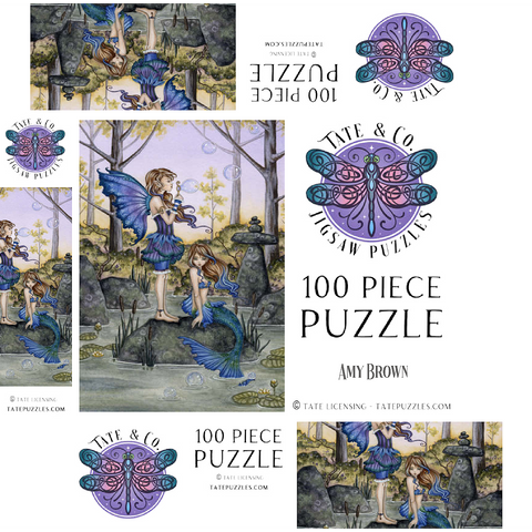 Cousins Fairy & Mermaid - Amy Brown 100 Jigsaw Puzzle box 3D Modell
