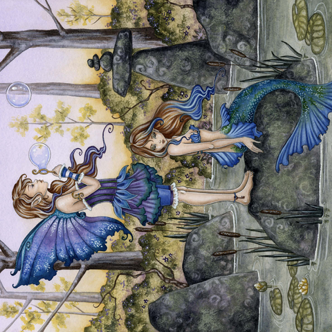 Cousins Fairy & Mermaid - Amy Brown 500 Jigsaw Puzzle 3D Modell