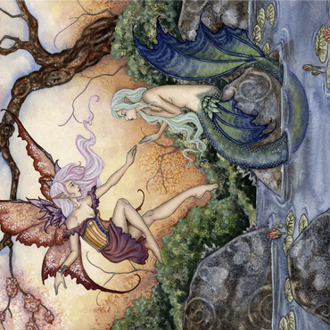 The Introduction Fairy & Mermaid - - Amy Brown 1000 Jigsaw Puzzle 3D Modell