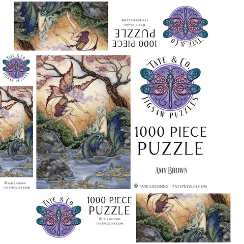 The Introduction Fairy & Mermaid - - Amy Brown 1000 Jigsaw Puzzle box 3D Modell