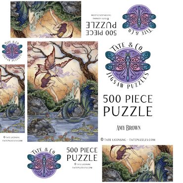 The Introduction Fairy & Mermaid - - Amy Brown 500 Jigsaw Puzzle box 3D Modell