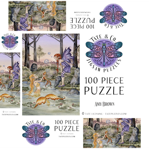 The Wishing Fish Mermaid - Amy Brown 100 Jigsaw Puzzle box 3D Modell