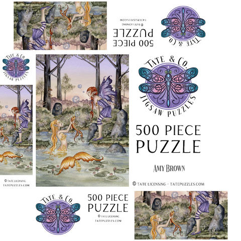 The Wishing Fish Mermaid - Amy Brown 500 Jigsaw Puzzle box 3D Modell
