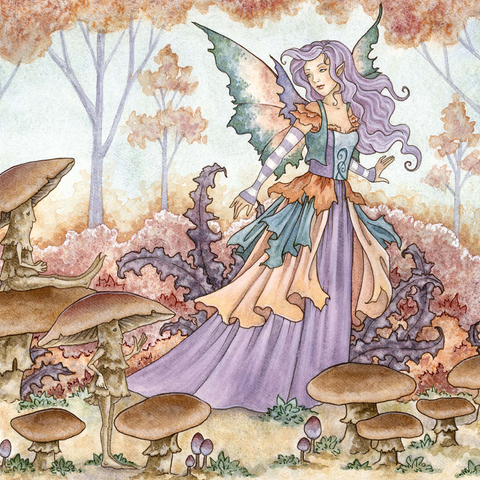 Mushroom Folk Fairy - Amy Brown 500 Jigsaw Puzzle 3D Modell