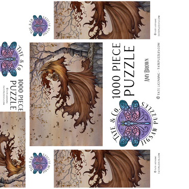 Passage To Autumn Fairy - Amy Brown 1000 Jigsaw Puzzle box 3D Modell