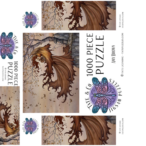 Passage To Autumn Fairy - Amy Brown 1000 Jigsaw Puzzle box 3D Modell