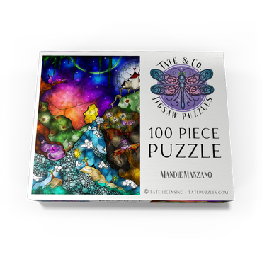 Off to Wonderland Stained Glass - Mandie Manzano 100 Jigsaw Puzzle box view3