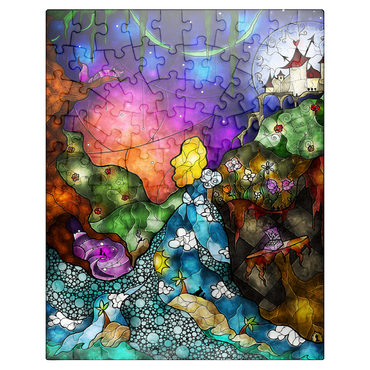 puzzleplate Off to Wonderland Stained Glass - Mandie Manzano 100 Jigsaw Puzzle