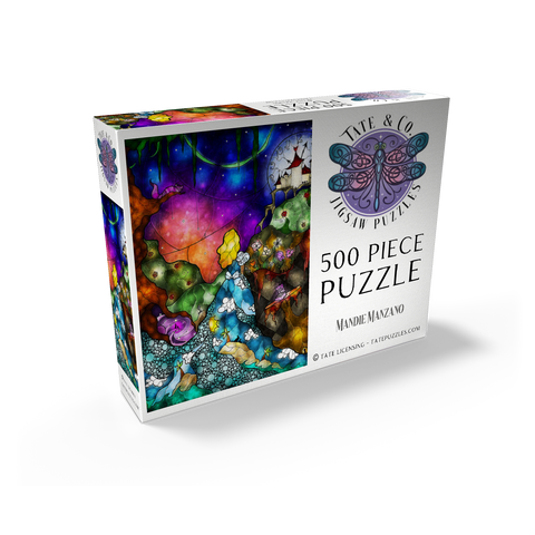 Off to Wonderland Stained Glass 500 Jigsaw Puzzle box view2