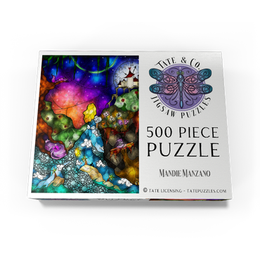 Off to Wonderland Stained Glass 500 Jigsaw Puzzle box view3