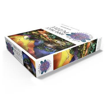 The Shepherds Cottage Stained Glass 1000 Jigsaw Puzzle box view1