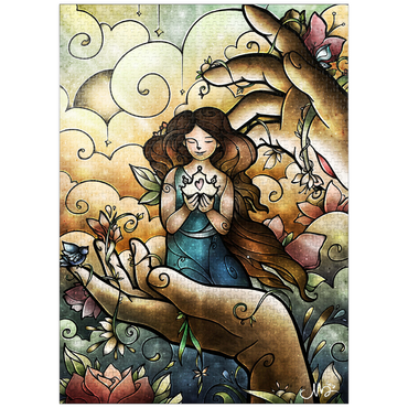 puzzleplate Who You Say I Am Stained Glass 1000 Jigsaw Puzzle