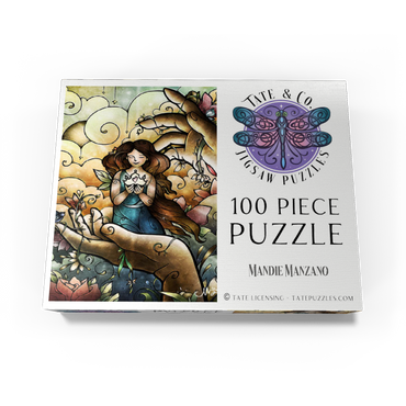 Who You Say I Am Stained Glass - Mandie Manzano 100 Jigsaw Puzzle box view3