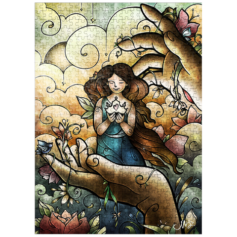 puzzleplate Who You Say I Am Stained Glass 500 Jigsaw Puzzle