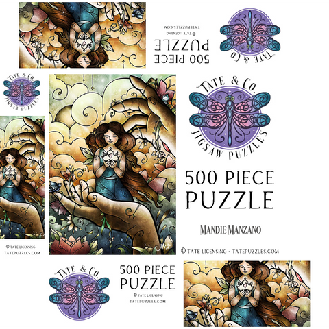 Who You Say I Am Stained Glass 500 Jigsaw Puzzle box 3D Modell