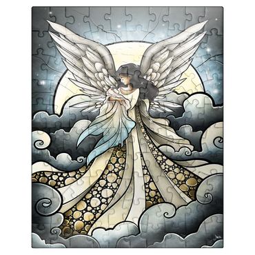 puzzleplate Child of Heaven Stained Glass - Mandie Manzano 100 Jigsaw Puzzle