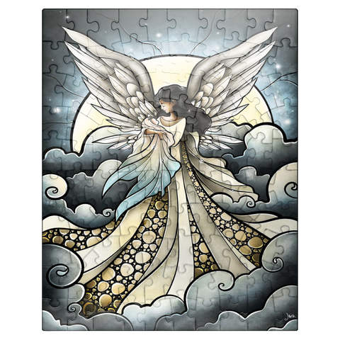 puzzleplate Child of Heaven Stained Glass - Mandie Manzano 100 Jigsaw Puzzle