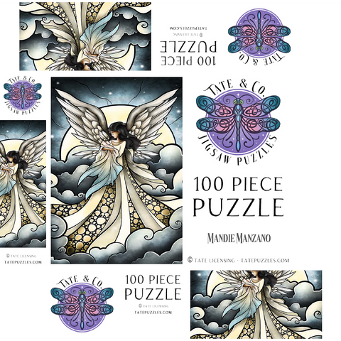 Child of Heaven Stained Glass - Mandie Manzano 100 Jigsaw Puzzle box 3D Modell