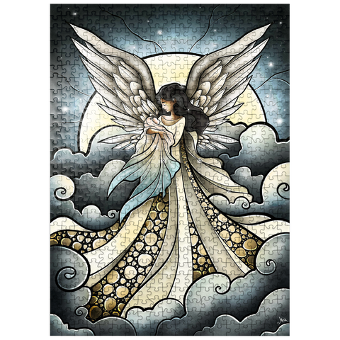 puzzleplate Child of Heaven Stained Glass 500 Jigsaw Puzzle