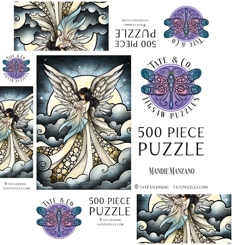 Child of Heaven Stained Glass 500 Jigsaw Puzzle box 3D Modell