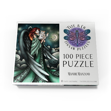 All Cats Do Go to Heaven Stained Glass - Mandie Manzano 100 Jigsaw Puzzle box view3