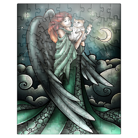 puzzleplate All Cats Do Go to Heaven Stained Glass - Mandie Manzano 100 Jigsaw Puzzle