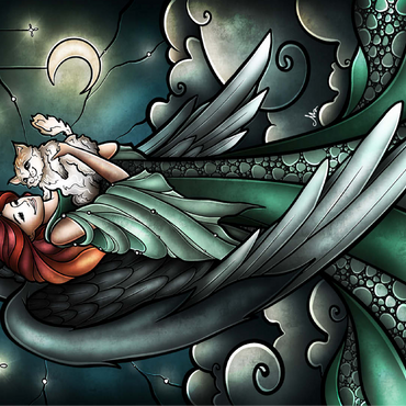 All Cats Do Go to Heaven Stained Glass - Mandie Manzano 100 Jigsaw Puzzle 3D Modell