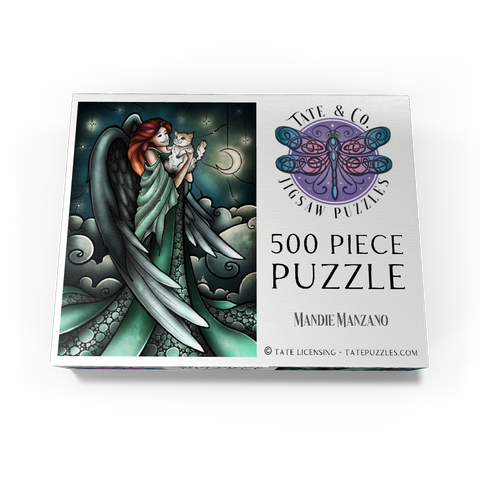 All Cats Do Go to Heaven Stained Glass 500 Jigsaw Puzzle box view3