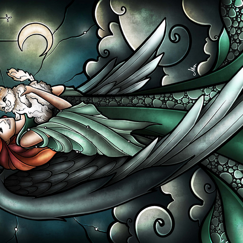 All Cats Do Go to Heaven Stained Glass 500 Jigsaw Puzzle 3D Modell