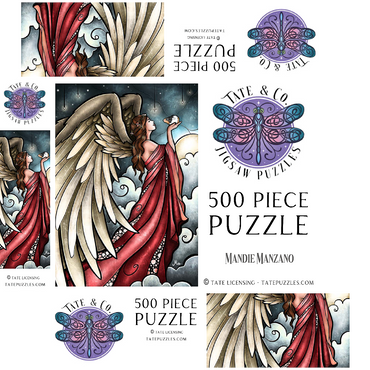 All Guineas Go to Heaven Stained Glass 500 Jigsaw Puzzle box 3D Modell