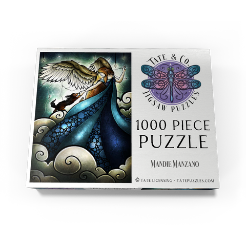 All Dogs Do Go To Heaven Stained Glass 1000 Jigsaw Puzzle box view3