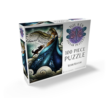 All Dogs Do Go To Heaven Stained Glass - Mandie Manzano 100 Jigsaw Puzzle box view2