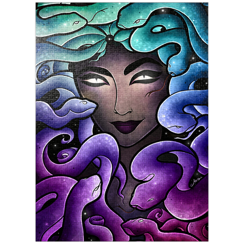 puzzleplate Medusa Stained Glass 1000 Jigsaw Puzzle