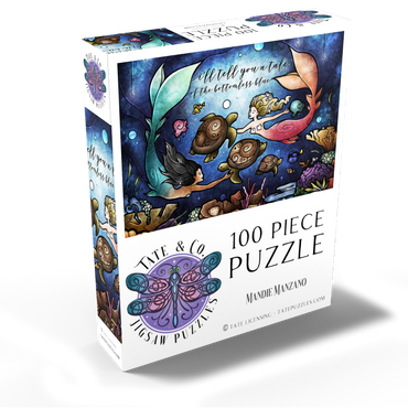 Story Time Stained Glass - Mandie Manzano 100 Jigsaw Puzzle box view2