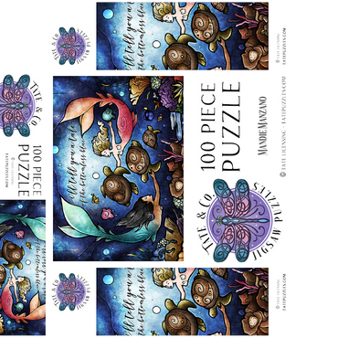 Story Time Stained Glass - Mandie Manzano 100 Jigsaw Puzzle box 3D Modell