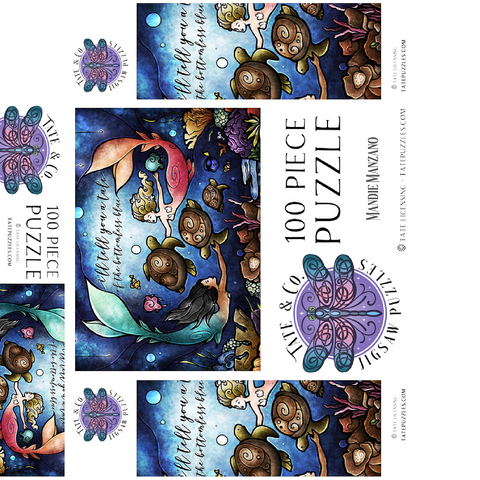 Story Time Stained Glass - Mandie Manzano 100 Jigsaw Puzzle box 3D Modell