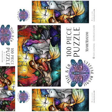 Treasured Friends - Mandie Manzano 100 Jigsaw Puzzle box 3D Modell