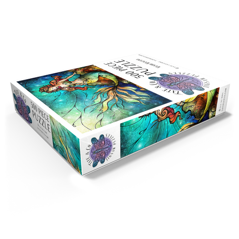 The Serene Siren Stained Glass 500 Jigsaw Puzzle box view1