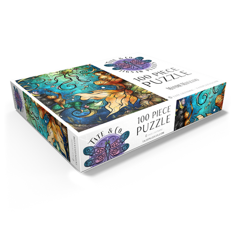 Friends Under the Sea Stained Glass - Mandie Manzano 100 Jigsaw Puzzle box view1