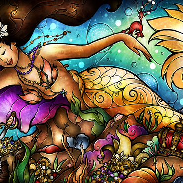 Mer De Lis Mermaid 1000 Jigsaw Puzzle 3D Modell