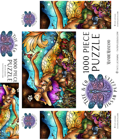 Mer De Lis Mermaid 1000 Jigsaw Puzzle box 3D Modell