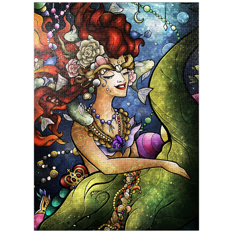 puzzleplate Croc A Doc Baby Stained Glass 1000 Jigsaw Puzzle