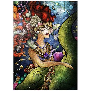 puzzleplate Croc A Doc Baby Stained Glass 500 Jigsaw Puzzle